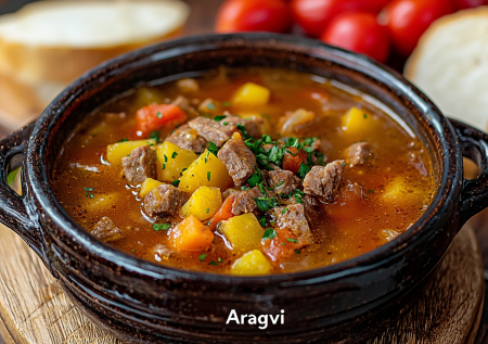 Густой, ароматный и сытный суп «Арагви» — такую вкуснятину ела в ресторанчике Тбилиси! Любимый суп Сталина