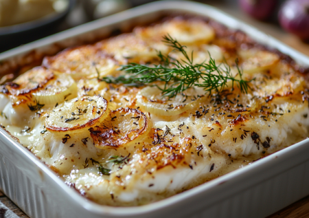 Обалденный минтай! Сочная рыбно-луковая запеканка с плавленым сыром — вкусно на ужин или перекус!