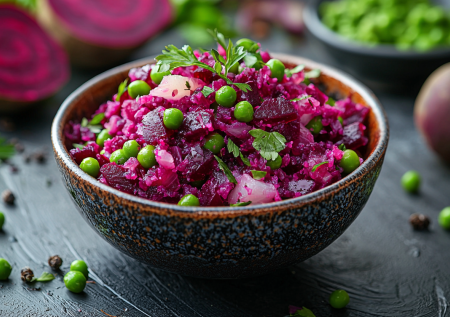 Салат из советских столовых из 4 ингредиентов: вкуснота с селедкой и свеклой