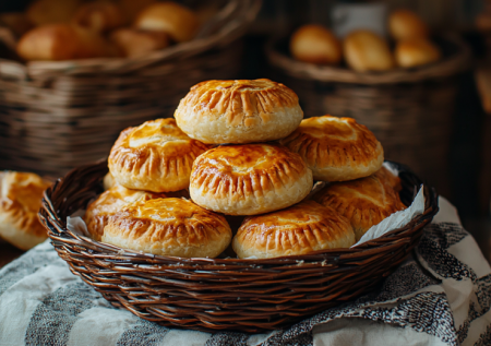 Осенний завтрак. Карельские калитки с картофелем — очень вкусные: тесто хрустит, а начинка тает во рту