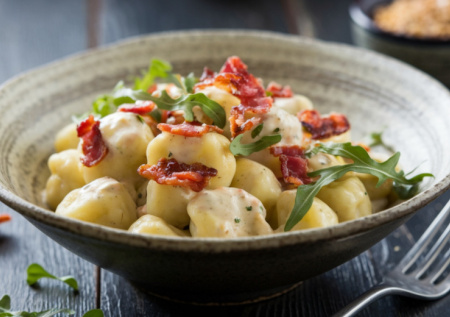 Ленивый завтрак. Картофельные капытки по-белорусски. Нежные и вкусные клецки со шкварками