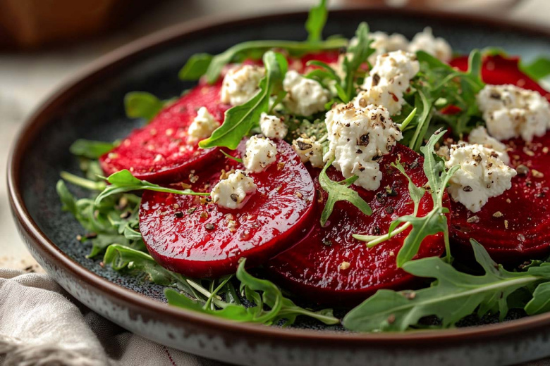 Козий сыр, свекла и рукола — три ингредиента, а вкус, как в ресторане
