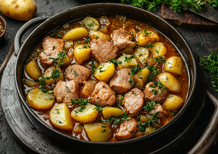 Жаркое по-домашнему прямо в сковороде: элементарный ужин, а вкус — отвал башки