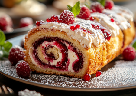 Этот рулет ничуть не уступает тортам, но готовится проще простого: вкуснота с вареньем и кремом