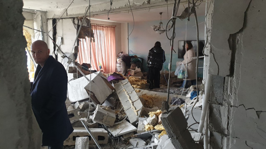 Последствия атаки БПЛА на жилой дом в Красногорске