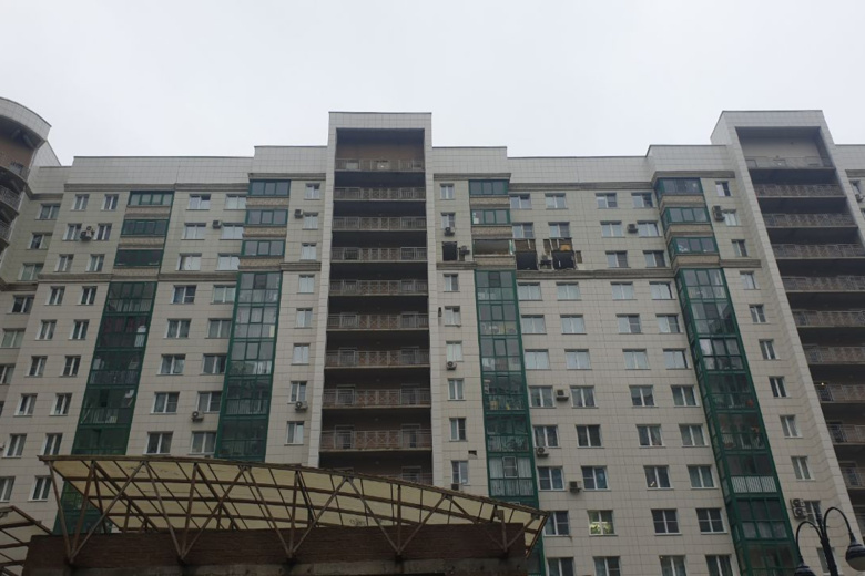 Последствия атаки БПЛА на жилой дом в Красногорске