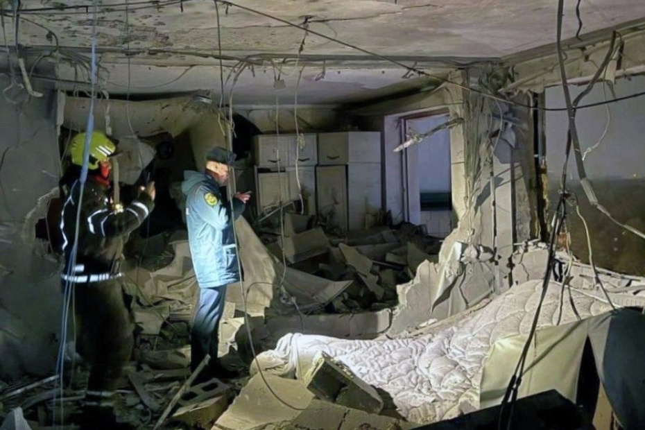 Квартира в жилом доме, поврежденная в результате атаки БПЛА со стороны ВСУ в Красногорске