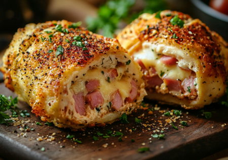Куриный кордон блю вкуснее всех отбивных: кусочек колбаски, сыра — и вкуснота готова: элементарно