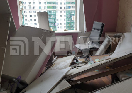 Появились кадры из квартиры, поврежденной в ходе атаки ВСУ на Красногорск