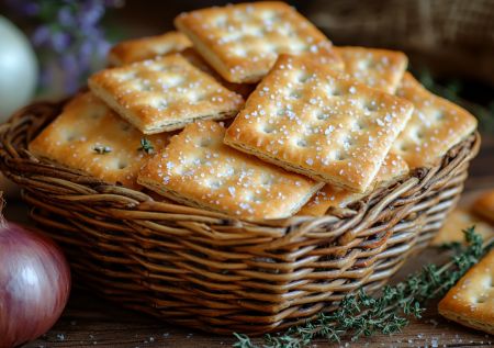 Крекеры по-домашнему из 2 луковиц: очень дешево и очень вкусно
