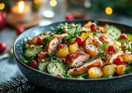 Салат, который станет основным блюдом — вкуснота с курицей для семейного обеда