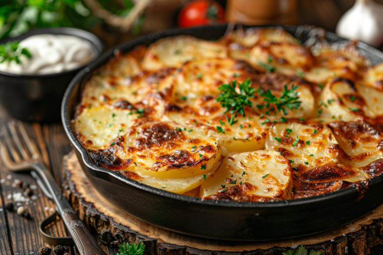 Картофельная запеканка с фаршем и сыром
