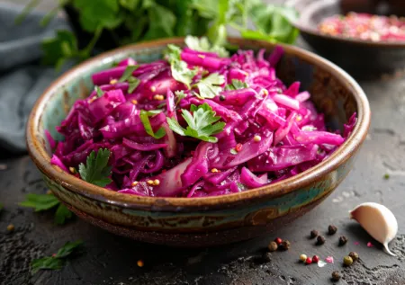 Островато и хрустит: рецепт грузинской квашеной капусты со свеклой