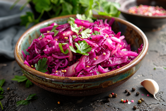Островато и хрустит: рецепт грузинской квашеной капусты со свеклой