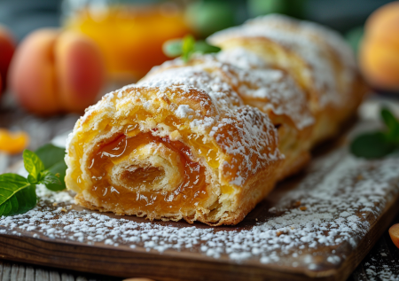 Простой рецепт рулета, который тает во рту: абрикосовый джем и бисквит