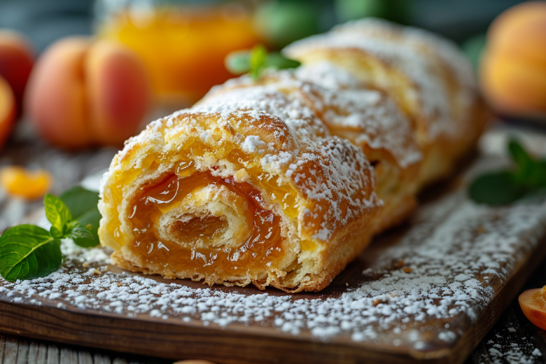 Простой рецепт рулета, который тает во рту: абрикосовый джем и бисквит