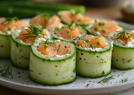 Невероятно сочные рулетики из огурца. Секрет начинки, которая не оставляет шанса другим закускам