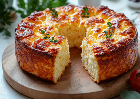 Хрустящий сырный кекс на завтрак: вкуснее хачапури и прочих лепешек с сыром