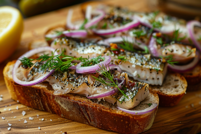 Бутерброд с селедкой: простой рецепт