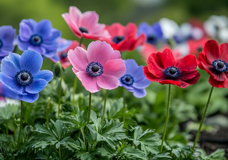 Посадите в ноябре — и весной ждите чуда: клумба с синими и алыми цветами очарует всех соседей
