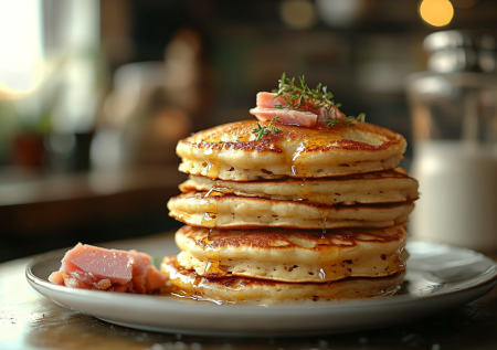 Беру 2 яйца, горсть муки, хвостик колбасы — и стопка пышек готова: проще завтрака не придумаешь