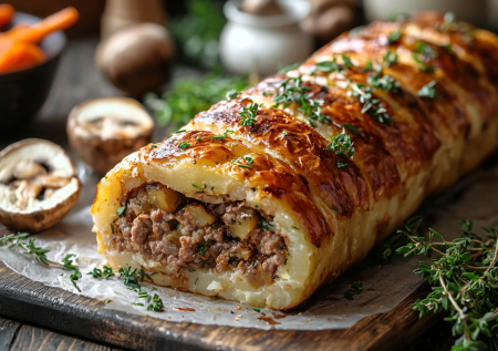 Ленивый ужин. Беру картошку, фарш и грибы — картофельный рулет по-скандинавски: вкусно, просто и необычно