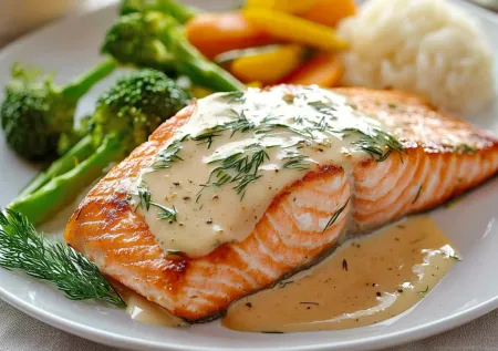 Нежнее горбуши я не ела — рецепт с чесноком и сливками