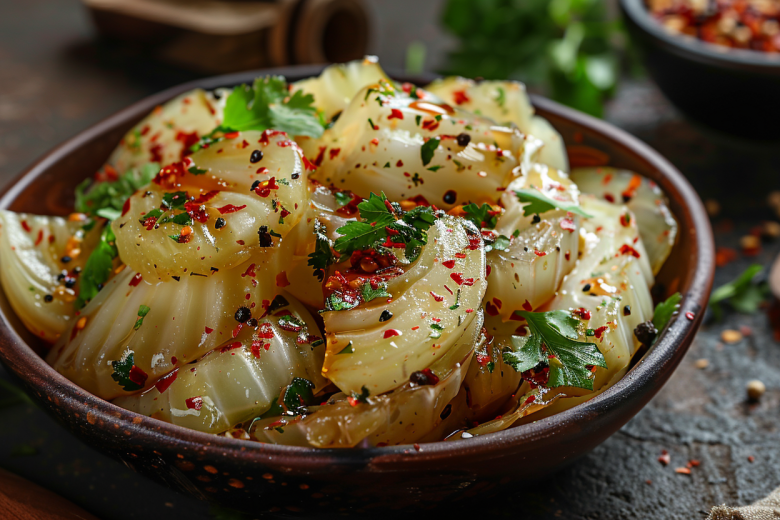 Острая маринованная капуста с лаймом и кориандром