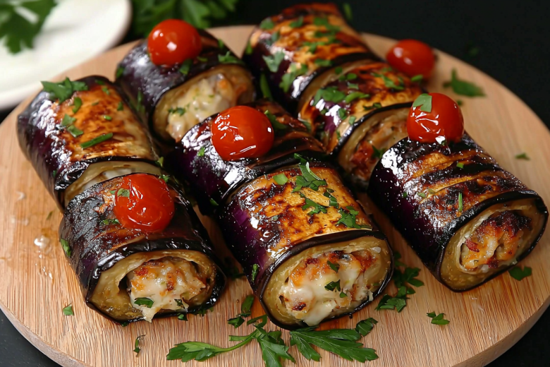 Праздничные рулетики из баклажанов: готовим шедевр за 30 минут