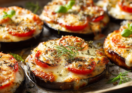 Баклажаны в духовке с помидорами, сыром и чесноком: готово за полчаса!