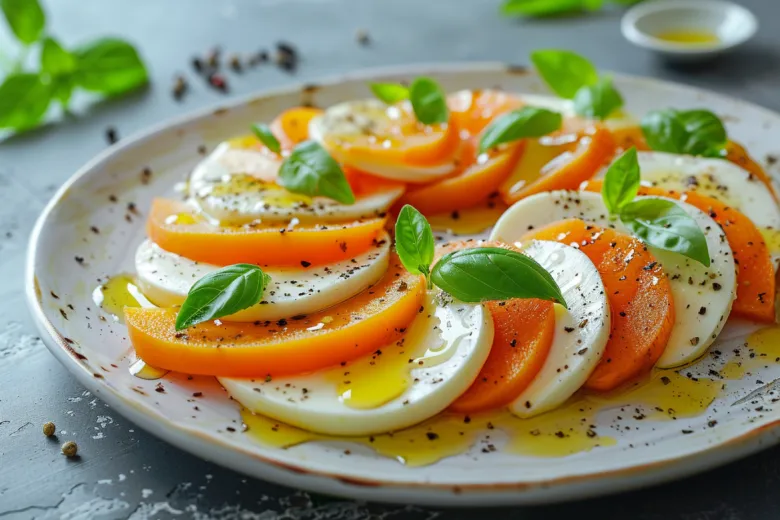 Хурма и моцарелла