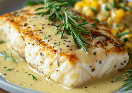 Самый вкусный минтай на сковороде: сочная рыба в сливочно-горчичном соусе