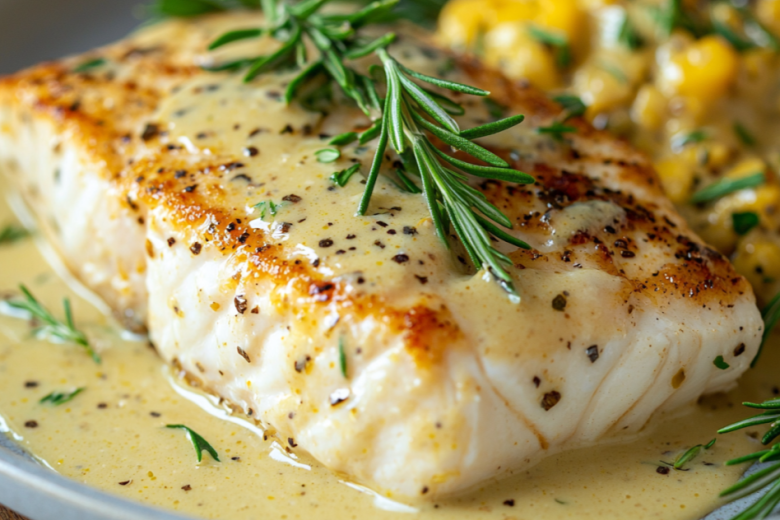 Самый вкусный минтай на сковороде: сочная рыба в сливочно-горчичном соусе