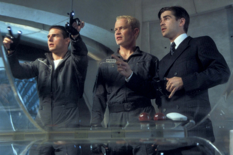 Кадр из фильма «Особое мнение» Стивена Спилберга с Томом Крузом, Нилом Макдона и Колином Фарреллом в главных ролях