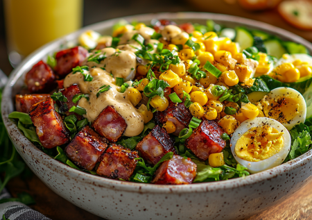 Майонезный и с копченой колбаской, но самый вкусный: готовим бомбический салат за 10 минут — нужно только яйца сварить