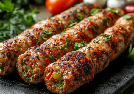 Когда котлеты надоели, делаю кебабчики с начинкой: также просто, но сочно — просто улет