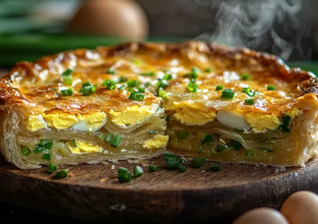 Готовлю пирог с луком и яйцом — просто, быстро и без лишних хлопот