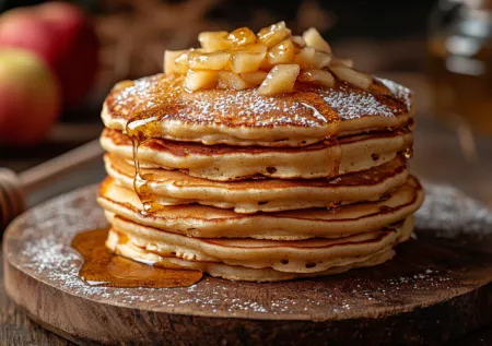 Пышные, ароматные и румяные — идеальные яблочные оладьи