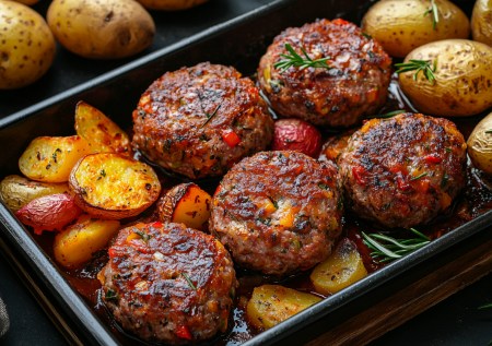 Котлеты по-турецки с картофелем: полноценный ужин в одном противне — вкуснота из обычных продуктов