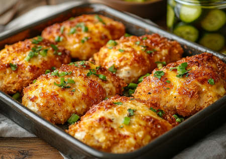 Грудка по-деревенски: беру курицу, банку соленых огурцов — и готовлю праздничный ужин за полчаса