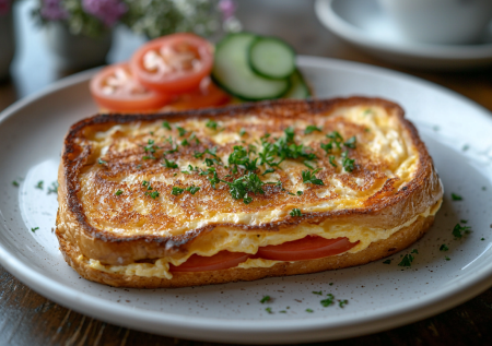 Батон в омлете с начинкой: обалденный завтрак за 5 минут — готовится моментально, а выглядит как из кафе