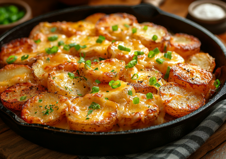Муж придумал рецепт и назвал «Сырный картофан», теперь все друзья жарят так: вкуснейшая жареная картошка с заливкой