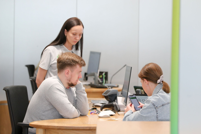 Работа отделения банка