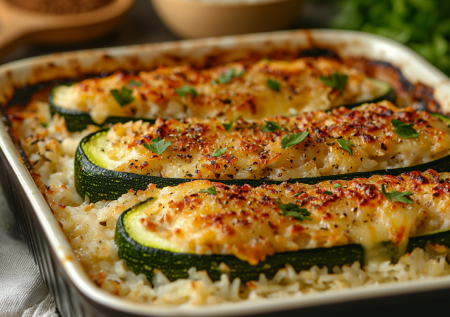 Надоели запеканки? Готовим классные кабачковые лодочки на рисе — простой и вкусный рецепт с курицей