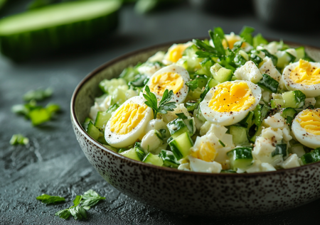 Этот ленивый рецепт всегда спасает наш ужин — сытный и освежающий салат, который готовится одной рукой