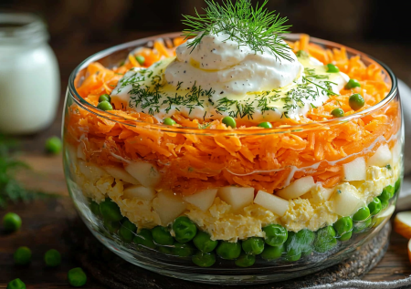 Салат «Французский» готовится почти из ничего: самые дешевые продукты складываются в обалденный рецепт