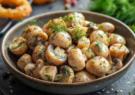 Ультрабыстрые маринованные грибочки: готовлю шампиньоны так к приходу гостей — всегда получаю идеальную закуску