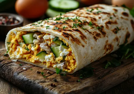 Быстрая закуска без духовки — рулет из лаваша с рыбной начинкой