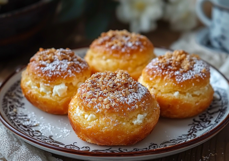 Простой и удивительный десерт — сделал эти ватрушки раз, и теперь готовлю постоянно: секрет в хрустком штрейзеле