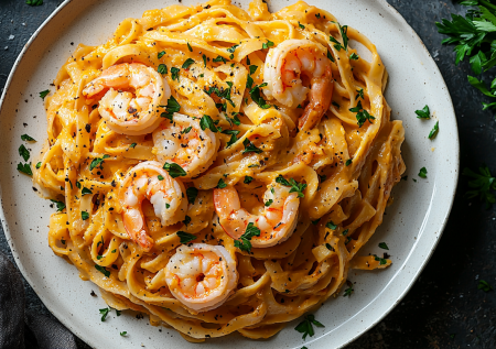 Креветки и тыква стали моим любимым осенним дуэтом: паста, которая согреет и удивит даже гурманов